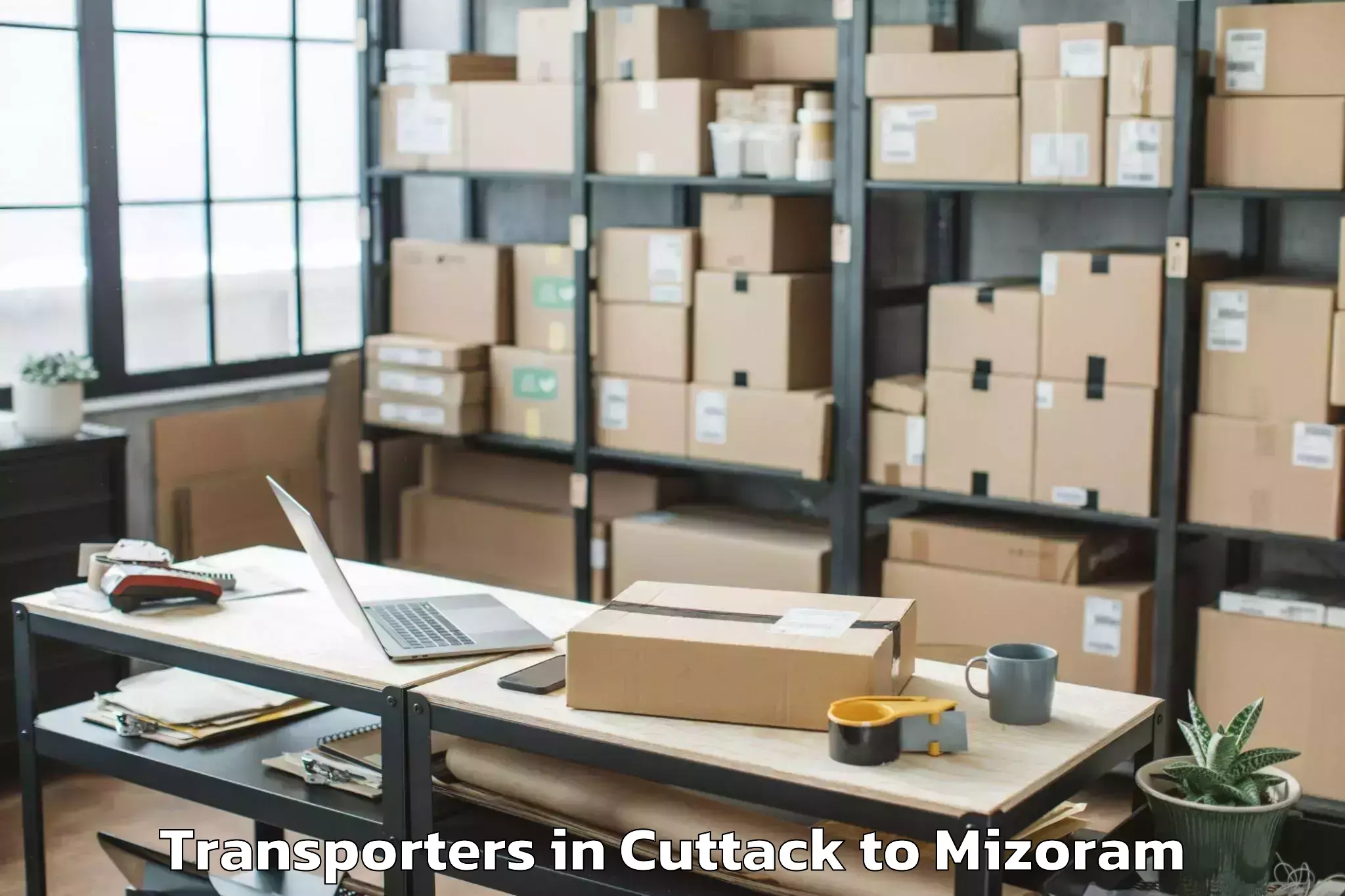 Book Cuttack to Saitual Transporters Online